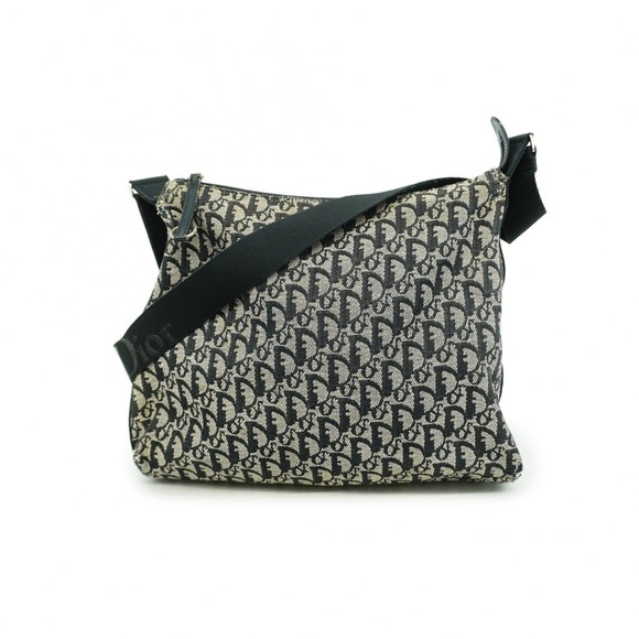 Christian Dior Shoulder Bag Trotter Canvas Black - Picture 1 of 16